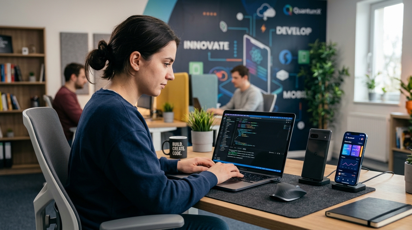 Developer engineering cross-platform mobile application